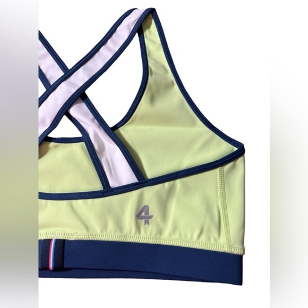 FourLaps Infinity Sports Bra athletic workout activewear lime green size medium - Picture 4 of 9